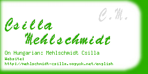 csilla mehlschmidt business card